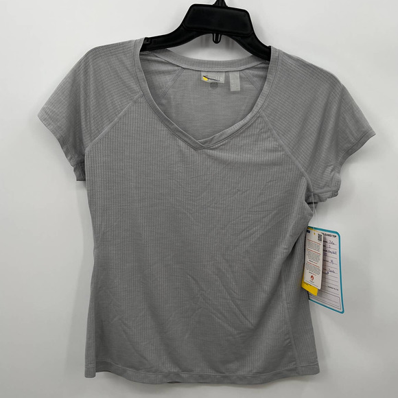 Z by Zella Women's Fly Mode Short Sleeve Tee In Grey Wolf Size Small - Picture 1 of 4